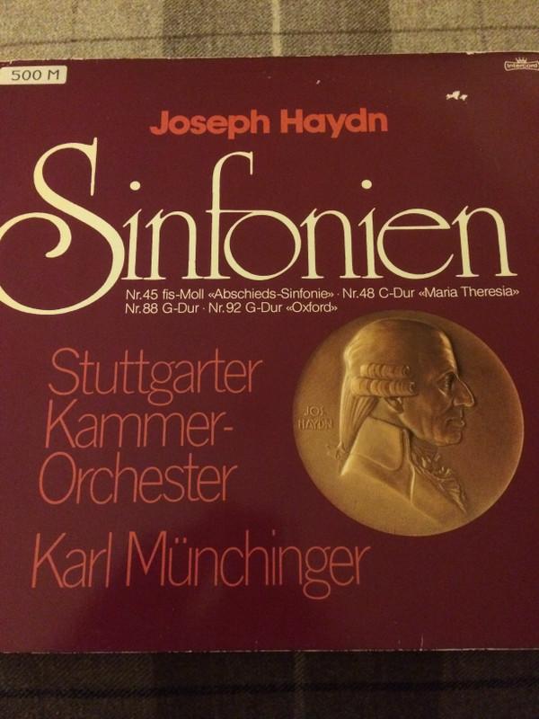 LP Record JOSEPH HAYDN - STUTTGARTER KAMMEROR - Sinfonien Nr.45 Nr.48 Nr.88 Nr. 92 INT180836 Intercord 1980 Germany Classical Used