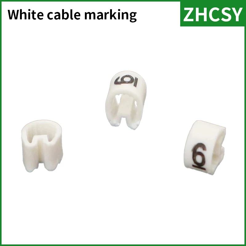 Freeshipping white Cable Markers EC-0 EC-1 EC-2 EC-3 1.5 2.5 4 6MM2 for wire diameter tubing